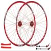Wheelset Mountain Bike Wheelset 26inch,Double Wall Rim 32 Holes Quick Release Disc Brake Bearing Compatible 7/8/9/10 Speed Road Wheel (Color : Red, Size : 26INCH) view 1