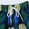 JEATHA Children Boys Swim Trunks Hawaii Style Quick Dry Drawstring Booty Shorts Summer Beach Shorts Navy Blue 2-3 Years view 3