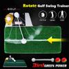 Golf Swing Training Mat Trainer Golf Trainer Indoor Golf Swing Mat Exerciser Multi-function Golf Practice Aids 3 In 1 (black top nylon grass) view 2