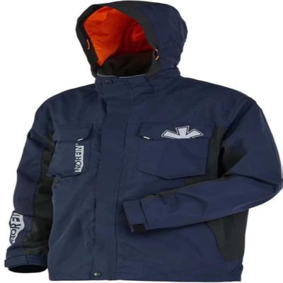 NORFIN Alpha Rain Jacket for Fishing, Hunting and Hiking - Waterproof Insulated and Breathable - Wind Resistant, Navy (2X)