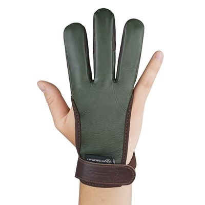 ArcheryMax Archery Gloves Practice Shooting Hunting Leather Three Finger Protector for Youth Adult Beginner