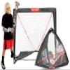 NET PLAYZ Kids Lacrosse Goal - Backyard Training, Practice & Exercise | Portable Lacrosse Net, Equipment & Gear, Black,NOH445402022 view 1