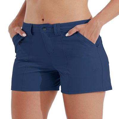 Willit Women's Golf Hiking Shorts Quick Dry Athletic Casual Summer Shorts with Pockets 4.5 in Navy Blue 8