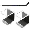 Cosmos 1 Pair Hockey Stick Wall Mount Rack - Horizontal Display Holder & Storage Organizer Hanger for Ice Hockey Stick, Space-Saving Display Bracket with Anti-Scratch Pad (Transparent Clear) view 1
