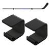 Cosmos 1 Pair Hockey Stick Wall Mount Rack - Horizontal Display Holder & Storage Organizer Hanger for Ice Hockey Stick, Space-Saving Display Bracket with Anti-Scratch Pad (Solid Black) view 1