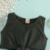 Baby Girls 2Pcs Bikini Swimsuits Sleeveless Vest Crop Top Shorts Beach Bathing Suit Bikini Sets (Black Girl, 12-18 Months) view 4