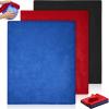 Patelai 3 Pcs Bowling Ball Shammy Pad Leather Bowling Ball Towel Rag Accessories for Cleaning(12 x 10 Inches, Royal Blue Red and Black) view 1