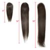 Healthlif Thin Skin V-Looped Bald Spot Hair Patch Natural Hair Replacement 6CM X 4CM Hair Unit 100% Remy Human Hair Transparent Skin Toupee Hair Patch Hair Systems 14'' 2#Darkest Brown view 1
