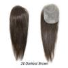 Healthlif Thin Skin V-Looped Bald Spot Hair Patch Natural Hair Replacement 6CM X 4CM Hair Unit 100% Remy Human Hair Transparent Skin Toupee Hair Patch Hair Systems 14'' 2#Darkest Brown view 2