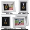 IHEIPYE Medal Display Shadow Box Picture Frame - 3 Medals Display Case - 3 in 1 Multifunctional Sport Medal Display Frame Perfect for Marathon Runner, Military Awards, Triathlons, White 6x8 view 2