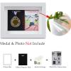 IHEIPYE Medal Display Shadow Box Picture Frame - 3 Medals Display Case - 3 in 1 Multifunctional Sport Medal Display Frame Perfect for Marathon Runner, Military Awards, Triathlons, White 6x8 view 3