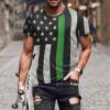 QWENTMTNTY Mens Graphic T-Shirts Patriotic Muscle Short Sleeve Tees Summer Athletic Fitness American Flag Personality Shirt view 2