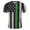 QWENTMTNTY Mens Graphic T-Shirts Patriotic Muscle Short Sleeve Tees Summer Athletic Fitness American Flag Personality Shirt view 3