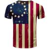 QWENTMTNTY Mens Graphic T-Shirts Patriotic Muscle Short Sleeve Tees Summer Athletic Fitness American Flag Personality Shirt view 3