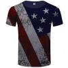 QWENTMTNTY Mens Graphic T-Shirts Patriotic Muscle Short Sleeve Tees Summer Athletic Fitness American Flag Personality Shirt view 3