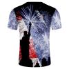 QWENTMTNTY Mens Graphic T-Shirts Patriotic Muscle Short Sleeve Tees Summer Athletic Fitness American Flag Personality Shirt view 4