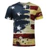 QWENTMTNTY Mens Graphic T-Shirts Patriotic Muscle Short Sleeve Tees Summer Athletic Fitness American Flag Personality Shirt view 3