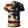 QWENTMTNTY Mens Graphic T-Shirts Patriotic Muscle Short Sleeve Tees Summer Athletic Fitness American Flag Personality Shirt view 4