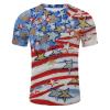 QWENTMTNTY Mens Graphic T-Shirts Patriotic Muscle Short Sleeve Tees Summer Athletic Fitness American Flag Personality Shirt view 3