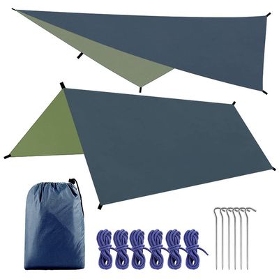 LSOAARRT Hammock Rain Fly Lightweight Waterproof Tent Tarp Camping Backpacking Tarp Shelter 10x10ft Camping Accessories (Black)