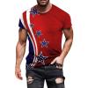 QWENTMTNTY Mens Graphic T-Shirts Patriotic Muscle Short Sleeve Tees Summer Athletic Fitness American Flag Personality Shirt view 1