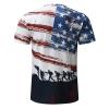 QWENTMTNTY Mens Graphic T-Shirts Patriotic Muscle Short Sleeve Tees Summer Athletic Fitness American Flag Personality Shirt view 4