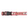 THE WORTHY DOG Ohio State Brutus Buckeye Dog Collar  Durable Nylon with Woven Ribbon & Quick-Release Buckle, Red/Grey, Small view 2