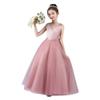 5-14 Girls Bowknot Backless Formal Party Wedding Tulle Dress Pageant Gown Princess Birthday Party Prom Ball Gown Bean Pink 9-10 Years view 2