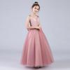 5-14 Girls Bowknot Backless Formal Party Wedding Tulle Dress Pageant Gown Princess Birthday Party Prom Ball Gown Bean Pink 9-10 Years view 3