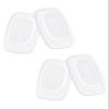 2 Pairs Replacement Nose Pads Nose Piece for Costa South Point/Flagler/Ponce/Fernandina/Shipmaster/Wader/Peli; for Oakley Cartridge/Spindle/Latch Key/Diecutter/Latch Alpha/Lugplate Glasses, White view 1