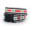 THE WORTHY DOG Ohio State Helmet Decal Dog Collar  Durable Nylon with Woven Ribbon & Quick-Release Buckle, Multicolored, Small view 1
