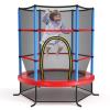 Giantex 55'' Mini Trampoline for Kids, ASTM Approved With Safety Enclosure Net, No-Gap Safe Design, Easy to Assemble 4.6 Ft Outdoor Indoor Small Toddler view 1