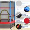 Giantex 55'' Mini Trampoline for Kids, ASTM Approved With Safety Enclosure Net, No-Gap Safe Design, Easy to Assemble 4.6 Ft Outdoor Indoor Small Toddler view 2