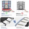 Giantex 55'' Mini Trampoline for Kids, ASTM Approved With Safety Enclosure Net, No-Gap Safe Design, Easy to Assemble 4.6 Ft Outdoor Indoor Small Toddler view 3