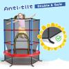 Giantex 55'' Mini Trampoline for Kids, ASTM Approved With Safety Enclosure Net, No-Gap Safe Design, Easy to Assemble 4.6 Ft Outdoor Indoor Small Toddler view 4