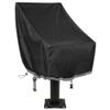 Boat Seat Cover, 600D waterproof captains chair boat seat cover, Resistant to Fading Pedestal Pontoon Chair Seat Cover, Full Length Protection for Your Helm Chair Cover, Black, 24"L x 22"W x 25"H view 1