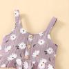 One opening 6M-5T Baby Girl Shorts Set Daisy Crop Vest Tank Tees Tops Short Pants Set Outfit Toddler Girl Summer Clothes (Purple girls shorts, 18-24 months) view 4