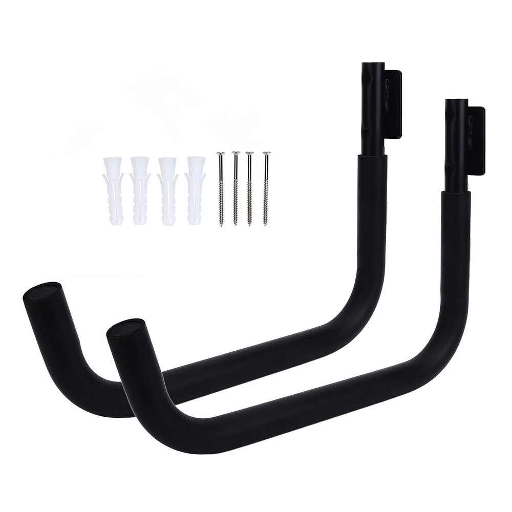 Asixxsix Kayak Storage Rack, 100 lbs Load Bearing Kayak Storage Hooks Heavy Duty Wall Mounted Kayak Rack Canoe Hangers for Surfboard Paddleboard, for Home Garage Dock, 2 Pack