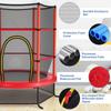 Giantex 55'' Mini Kids Trampoline With Safety Enclosure Net, ASTM Approved, No-Gap Safe Design, Easy to Assemble 4.6 Ft Outdoor Indoor Small Toddler Trampoline, Red view 3