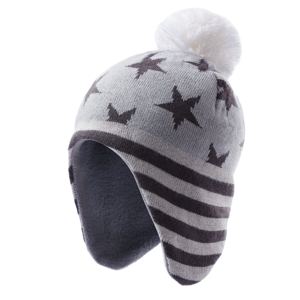 Tough Headwear Kids Winter Hat - Kids Beanies Boys & Girls, Ear Flaps Hat for Kids Medium - Stars and Stripes