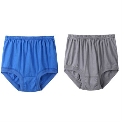 100% Pure Cotton Boxer Briefs For Men 2 Pack Full Rise Underwear Soft Comfort Seniors Panties Shorts Plus Size (Color : Combination 1, Size : 4XL 120)
