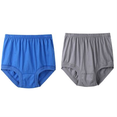 100% Pure Cotton Boxer Briefs For Men 2 Pack Full Rise Underwear Soft Comfort Seniors Panties Shorts Plus Size (Color : Combination 1, Size : XXL 110)