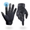 Liovoras Tactical Gloves for Men, Shooting & Motorcycle Gloves with Hard Shell Knuckle Protection & Leather Palm for Airsoft Motorcycle Cycling Paintball Sports Climbing Training Hunting view 1