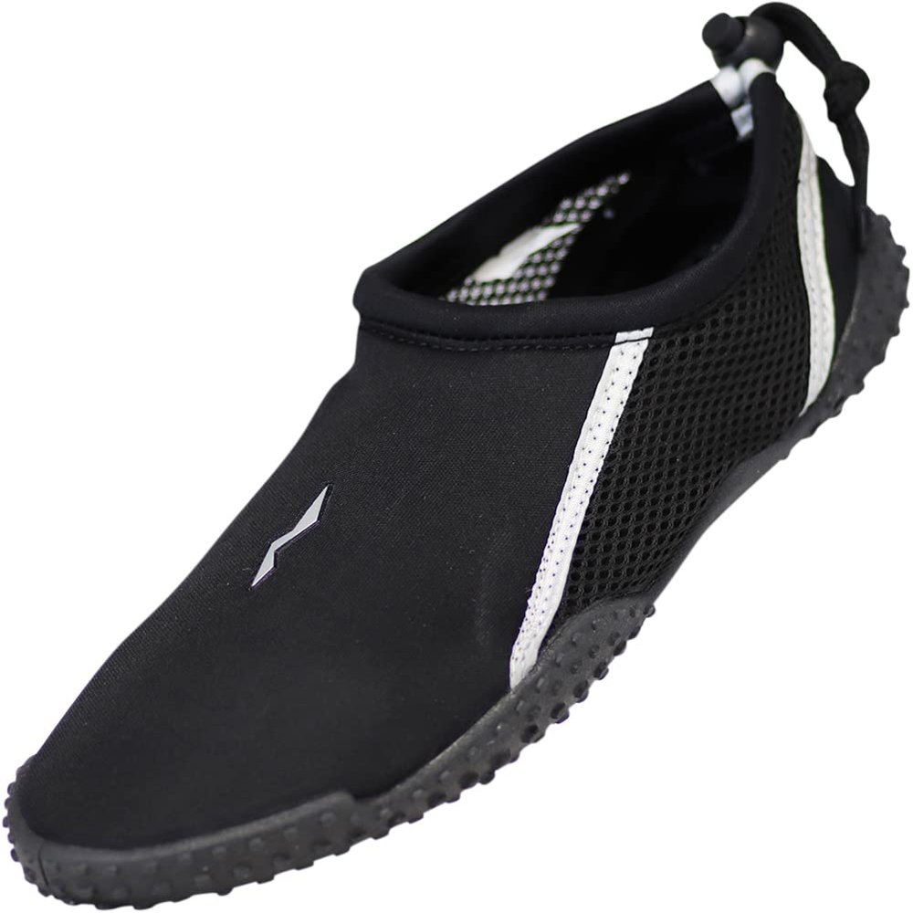 NORTY Wave Aqua Sock - Water Shoes for Men - Swim Shoes for Men - Beach Shoes for Men - Water Socks - Aqua Shoes - Swimming Shoes - Black, White