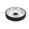 Folding Bike Easy Wheel Aluminum Alloy Rolling Wheel with Rubber Tire for 3sixty Folding Bicycle Replacement Transport Wheel (Silver) view 2