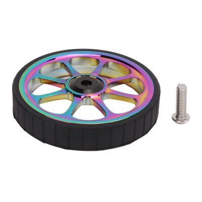 VBESTLIFE Folding Easy Wheel, 82mm Dia Aluminum Alloy Widened Bearing Easywheel Fits for Brompton 3sixty Folding Bike(Multi-Colors)