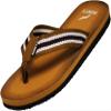 NORTY 11 Men's Thong Sandals - Comfortable Flip Flops for Men - Perfect for Beach, Pool, and Casual Wear - Camel/Brown view 1