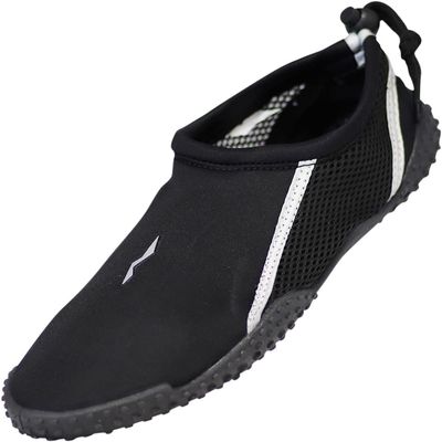 NORTY Wave Aqua Sock - Water Shoes for Men - Swim Shoes for Men - Beach Shoes for Men - Water Socks - Aqua Shoes - Swimming Shoes - Black, White
