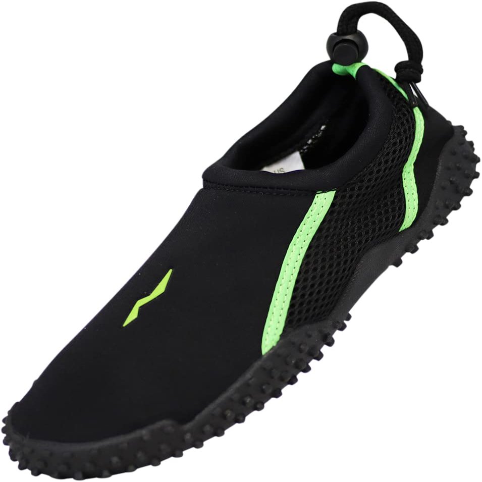 NORTY Wave Aqua Sock - Water Shoes for Kids - Swim Shoes for Kids - Beach Shoes for Kids - Water Socks - Aqua Shoes - Swimming Shoes - Black, Lime