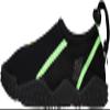 NORTY Wave Aqua Sock - Water Shoes for Kids - Swim Shoes for Kids - Beach Shoes for Kids - Water Socks - Aqua Shoes - Swimming Shoes - Black, Lime view 2